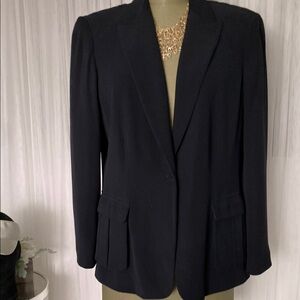 Liz Claiborne Classic 1 button Black Women's Blazer! Size 16p